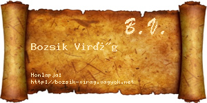 Bozsik Virág névjegykártya