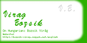 virag bozsik business card